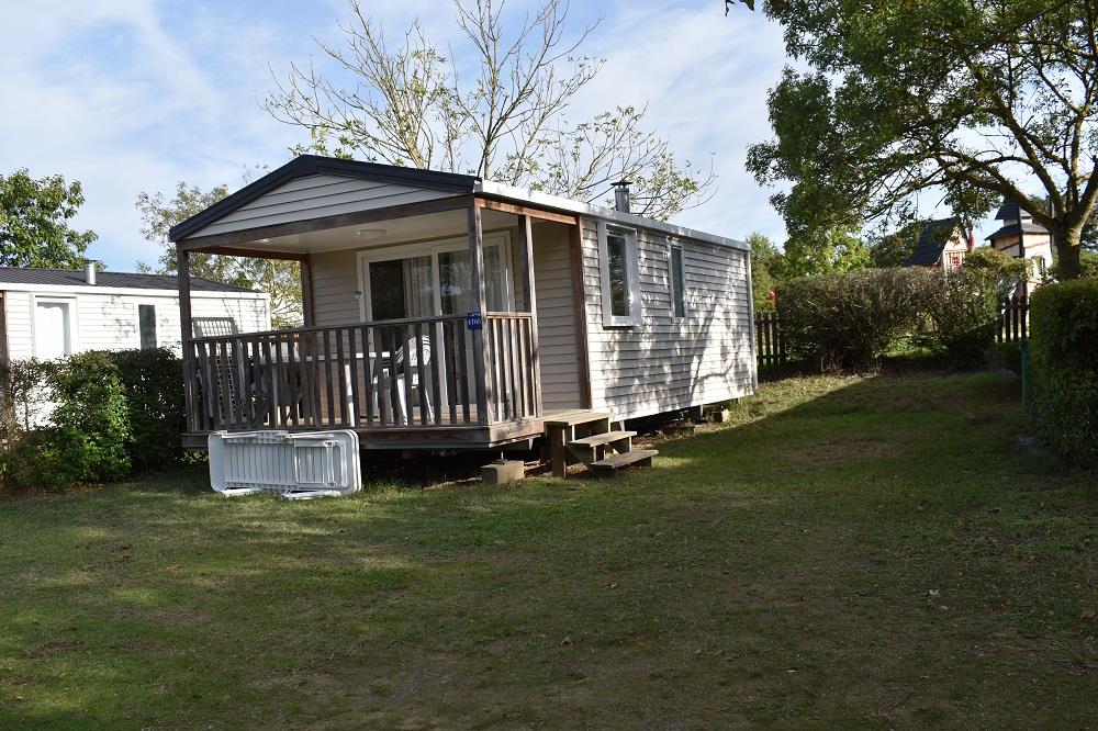Mobil home Confort 24m² 2 chambres + terrasse couverte 7m² + bord de Loire + TV